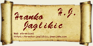 Hranko Jaglikić vizit kartica
